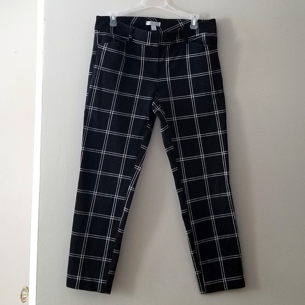 New York and Company Cropped Plaid Dress Pants 6